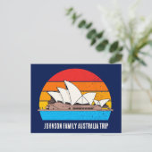 Sydney Opera House Australia Trip Custom Blue Briefkaart (Staand voorkant)
