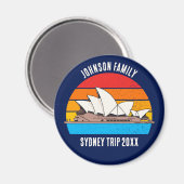 Sydney Opera House Australia Trip Custom Blue Magneet (Voorkant / Achterkant)
