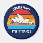 Sydney Opera House Australia Trip Custom Blue Magneet (Voorkant)