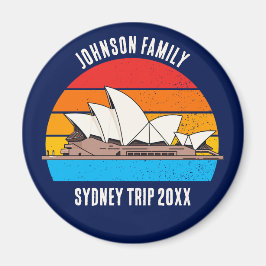 Sydney Opera House Australia Trip Custom Blue Magneet