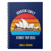 Sydney Opera House Australia Trip Custom Blue Notitieboek (Voorkant)