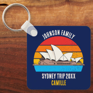 Sydney Opera House Australia Trip Custom Blue Sleutelhanger