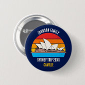 Sydney Opera House Australia Trip Custom Name Labe Ronde Button 5,7 Cm (Voorkant /achterkant)