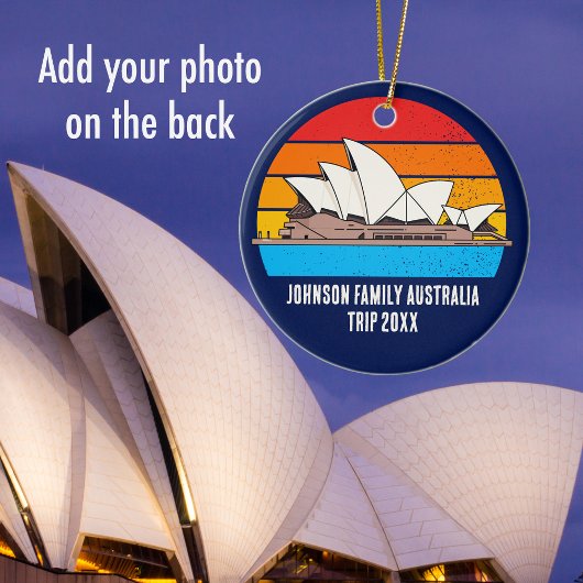 Sydney Opera House Australia Trip Custom Photo Keramisch Ornament