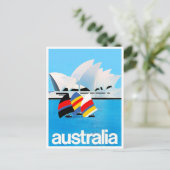 Sydney Opera House Australia vintage Briefkaart (Staand voorkant)