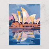 Sydney Opera House Australia Watercolor Briefkaart (Voorkant)