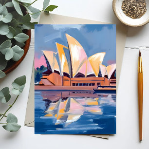 Sydney Opera House Australië Aquarel Briefkaart