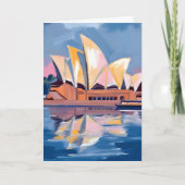 Sydney Opera House Australië Aquarel Kaart (Voorkant)