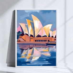 Sydney Opera House Australië Aquarel Poster
