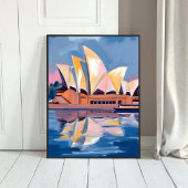 Sydney Opera House Australië Aquarel Poster