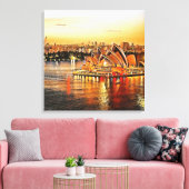 Sydney Opera House, Australië Canvas Afdruk (Insitu (Woonkamer))