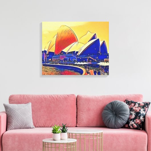 Sydney Opera House, Australië Canvas Afdruk (Insitu (Woonkamer))
