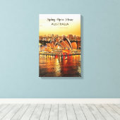 Sydney Opera House, Australië Canvas Print (Insitu (Houten vloer))
