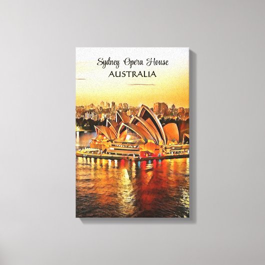 Sydney Opera House, Australië Canvasprint Canvas Afdruk (Voorkant)
