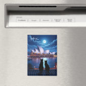 Sydney Opera House Australië katten bij nacht Magneet (Insitu (Vaatwasser))