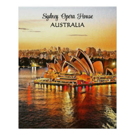 Sydney Opera House, Australië Poster