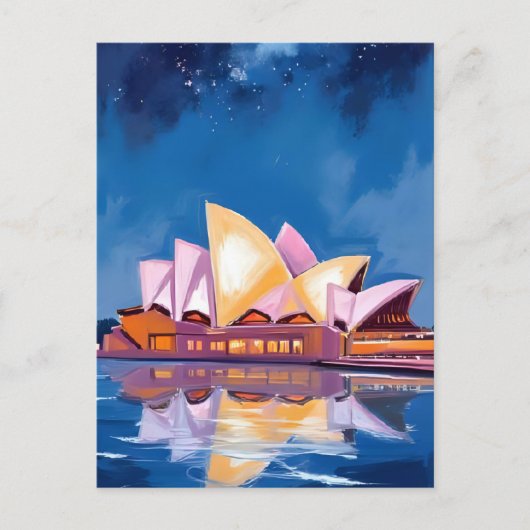 Sydney Opera House, Australië Schilderen Briefkaart (Voorkant)