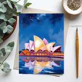 Sydney Opera House, Australië Schilderen Briefkaart