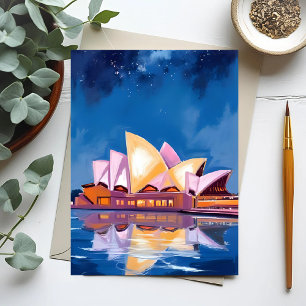 Sydney Opera House, Australië Schilderen Briefkaart