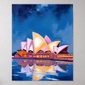 Sydney Opera House, Australië Schilderij Poster (Voorkant)