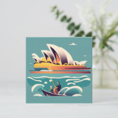 Sydney Opera House Australië schilderij souvenir (Staand voorkant)