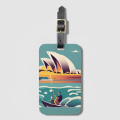 Sydney Opera House Australië schilderij souvenir Bagagelabel (Voorkant (verticaal))
