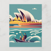 Sydney Opera House Australië schilderij souvenir Briefkaart (Voorkant)