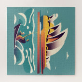 Sydney Opera House Australië schilderij souvenir Legpuzzel (Horizontaal)