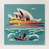 Sydney Opera House Australië schilderij souvenir Legpuzzel (Verticaal)