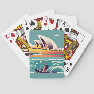 Sydney Opera House Australië schilderij souvenir Pokerkaarten
