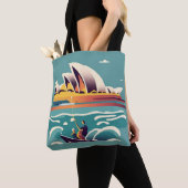 Sydney Opera House Australië schilderij souvenir Tote Bag (Dichtbij)