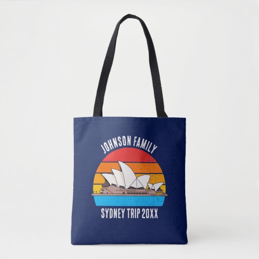 Sydney Opera House Australië Vakantie Blauw Tote Bag (Voorkant)