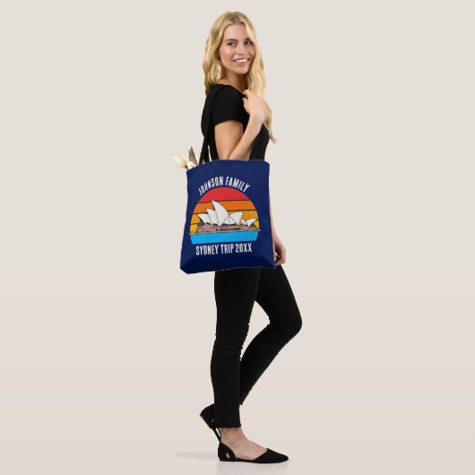 Sydney Opera House Australië Vakantie Blauw Tote Bag (Op model)