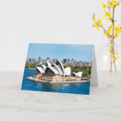 Sydney Opera House Australië Waterverf Kaart (Gele Bloem)