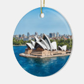 Sydney Opera House Australië Waterverf Keramisch Ornament (Links)