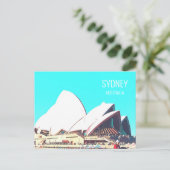 Sydney Opera House Australische reisdruk Briefkaart (Staand voorkant)