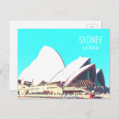 Sydney Opera House Australische reisdruk Briefkaart (Voorkant / Achterkant)