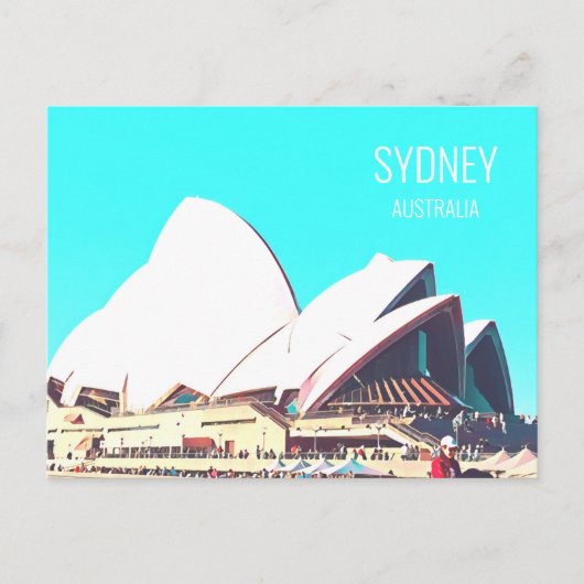 Sydney Opera House Australische reisdruk Briefkaart (Voorkant)