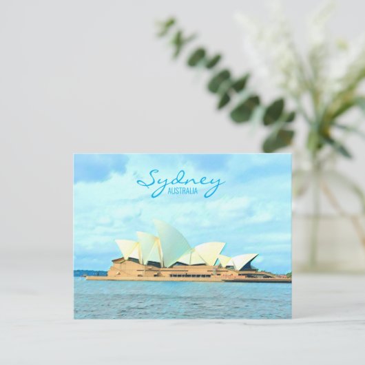 Sydney Opera House Australische reisdruk Briefkaart (Staand voorkant)