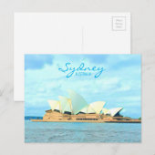 Sydney Opera House Australische reisdruk Briefkaart (Voorkant / Achterkant)