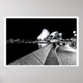 Sydney Opera House B&W Poster (Voorkant)
