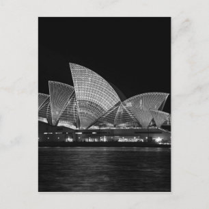 Sydney Opera House bij nacht Australië Briefkaart