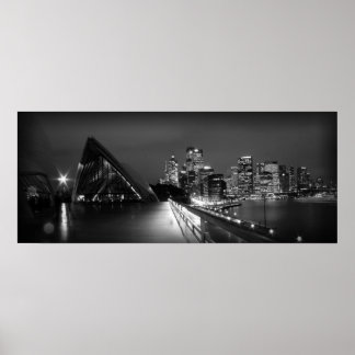 Sydney Opera House bij nacht Poster