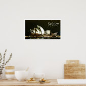 Sydney Opera House bij nacht Poster (Keuken)