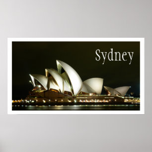 Sydney Opera House bij nacht Poster