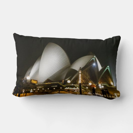 Sydney Opera House bij Night Pillow Kussen (Achterkant)