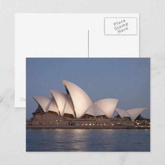 Sydney opera house bij schemering briefkaart (Voorkant / Achterkant)