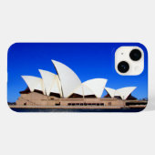 sydney opera house blauw Case-Mate iPhone case (Achterkant (horizontaal))