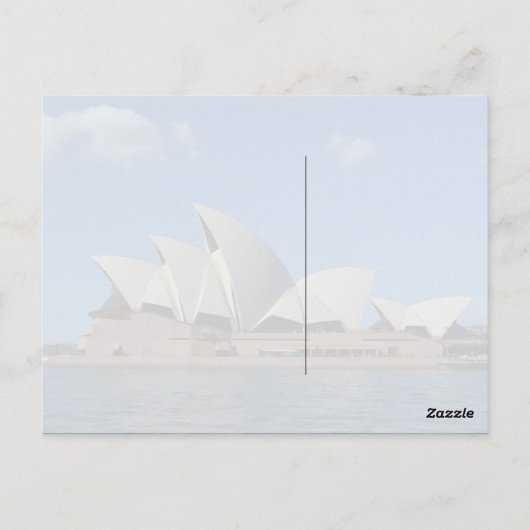 Sydney opera house briefkaart (Achterkant)
