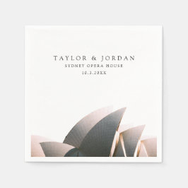 Sydney Opera House Bruiloft Aangepaste Cocktail Se Servet